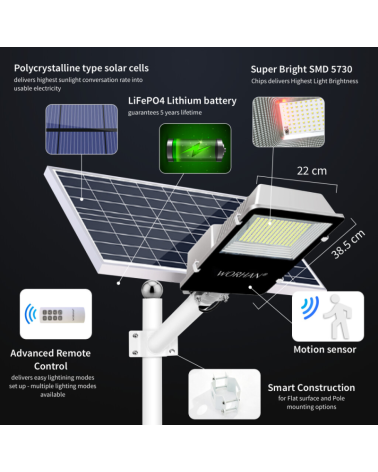 WORHAN® Saulės Energija Kraunamas Šviestuvas - LS90N