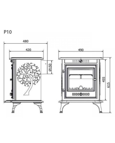 Ketaus krosnelė KAWMET P10 6.8 kW ECO