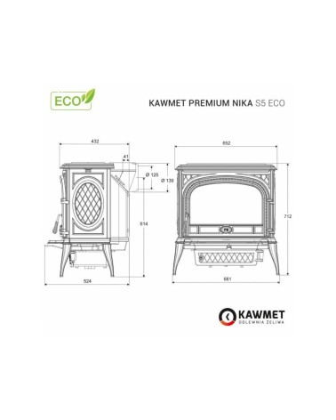 Ketaus krosnelė KAWMET Premium NIKA S5 ECO