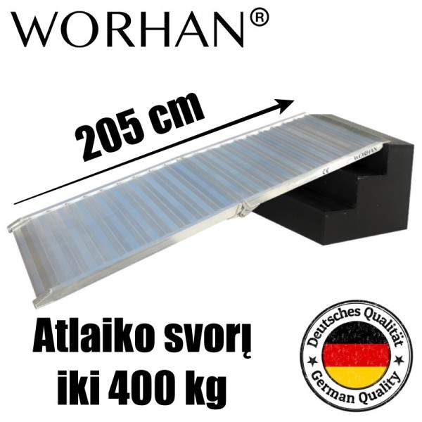 Didelės apkrovos sulankstoma rampa motociklams - 205 cm (HR7)
