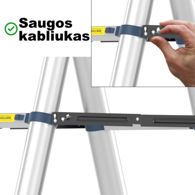 Dvigubos Teleskopinės Kopėčios - 560 cm