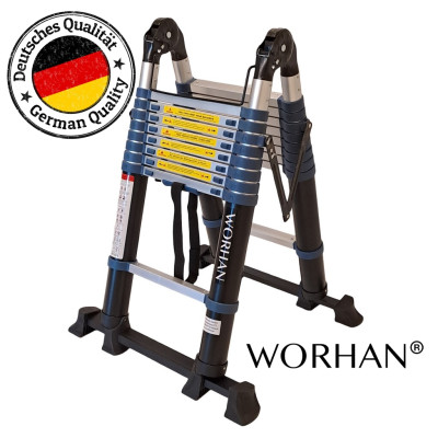 Dvigubos Teleskopinės Kopėčios - 500 cm (A-Serija)